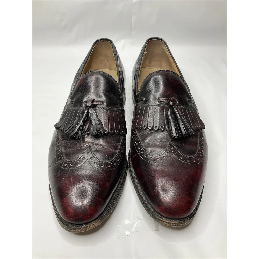 Johnston & Murphy Shoes 8.5 Loafers Leather Oxfords Tassel Wing Tip Aristocraft